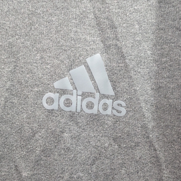 Adidas - Athletic 1/4 zip up Sweat shirt long sleeve Large Gray - Picture 3 of 6